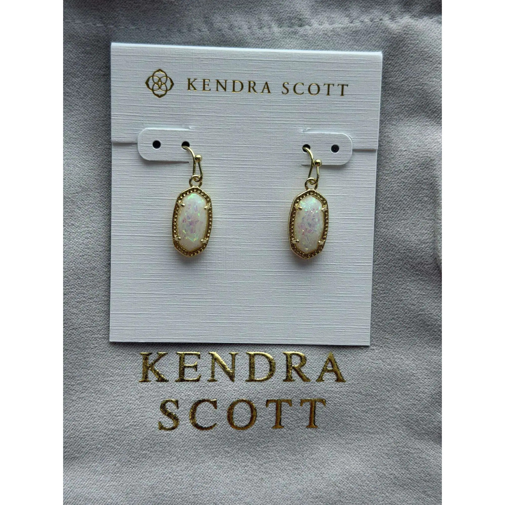 Kendra Scott White Pendant Earrings